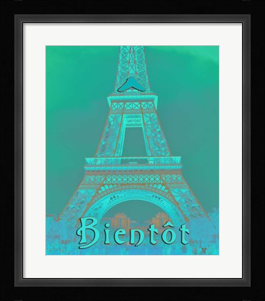 Framed Bientot Eiffel Tower Print