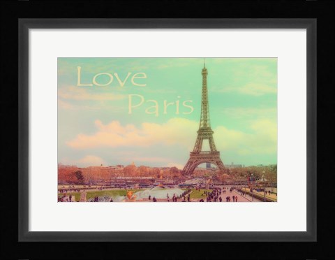 Framed Love Paris Eiffel Tower Print