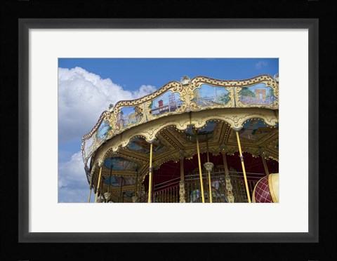 Framed Merry-go-round Paris Print