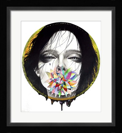 Framed Black Blossom Print