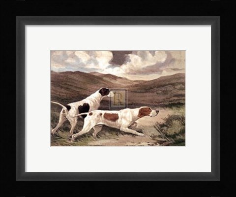 Framed Tense Moment (Pointers) Print