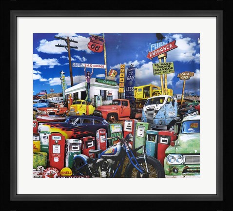 Framed El Paso Truck Salvage Print