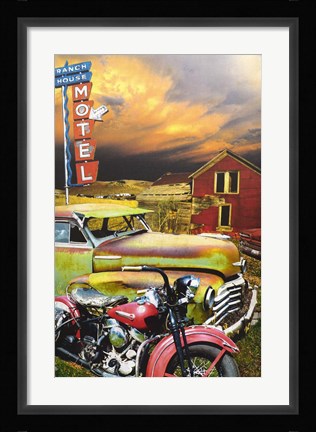 Framed Ranch House Motel Print