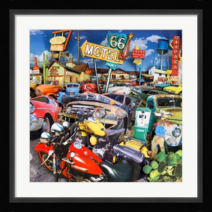 Framed Blue Highway 2 Print