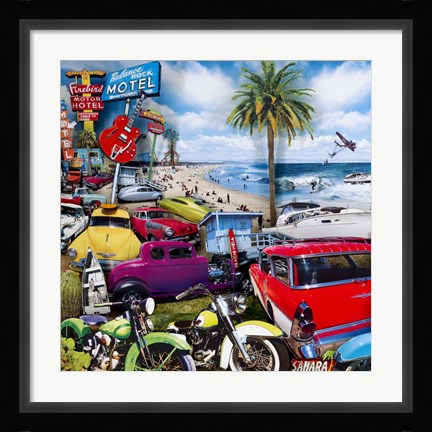 Framed Surfside Motor Court 1 Print