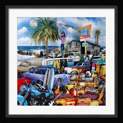 Framed Surfside Motor Court 2 Print