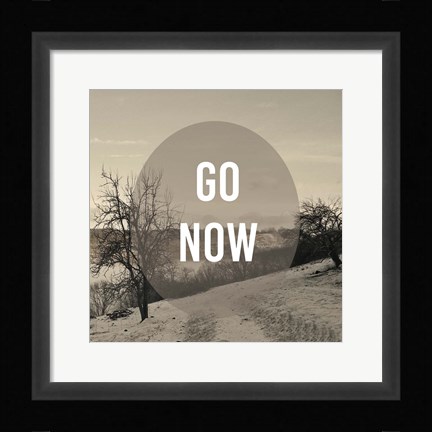 Framed Foggy Mountain Motivation I Print