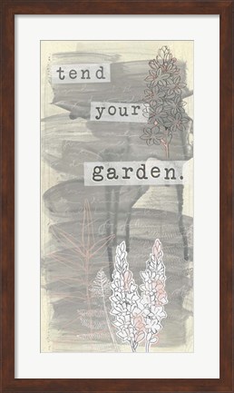 Framed Garden Scrapbook V Print