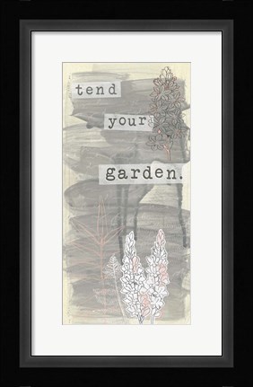 Framed Garden Scrapbook V Print