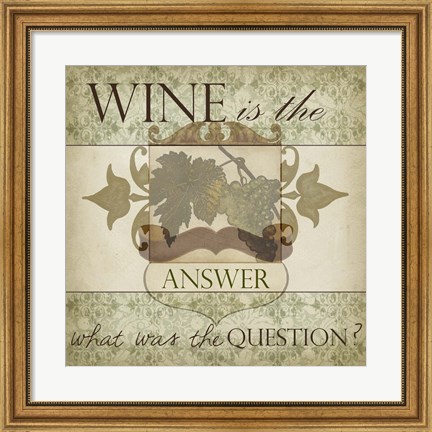 Framed Wine Phrases IV Print