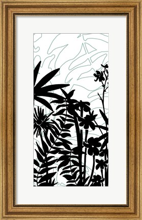 Framed Rainforest Ferns I Print