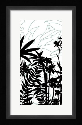 Framed Rainforest Ferns I Print