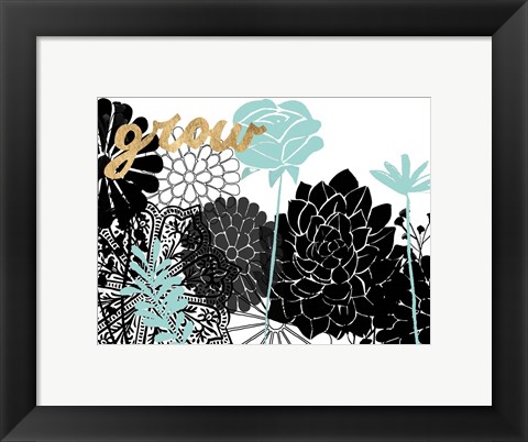 Framed Lacy Garden I Print