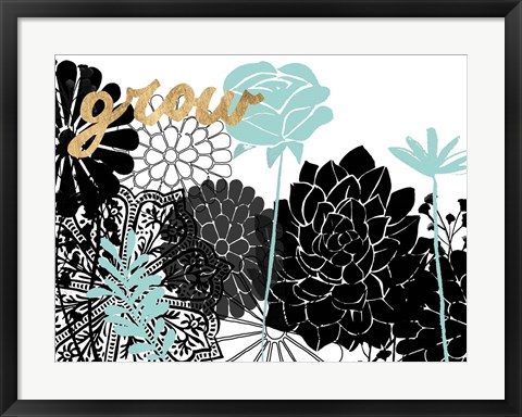 Framed Lacy Garden I Print