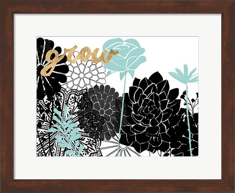 Framed Lacy Garden I Print