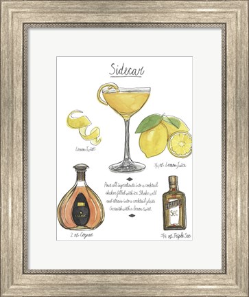 Framed Classic Cocktail - Sidecar Print