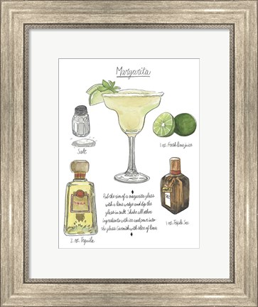 Framed Classic Cocktail - Margarita Print