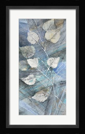 Framed Silver Leaves I Print