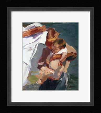 Framed Mother and Child after its Bath, 1916 Print