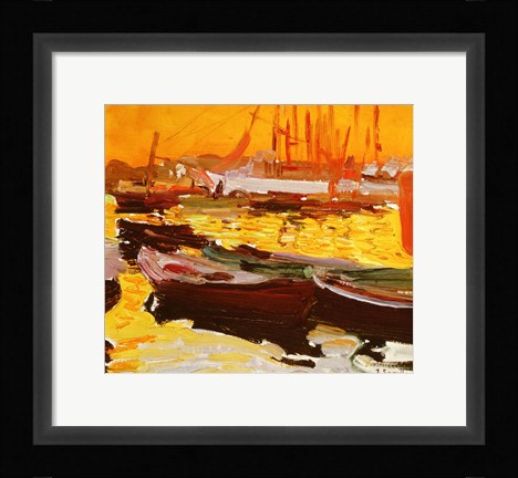 Framed Port of Valencia, 1904 Print