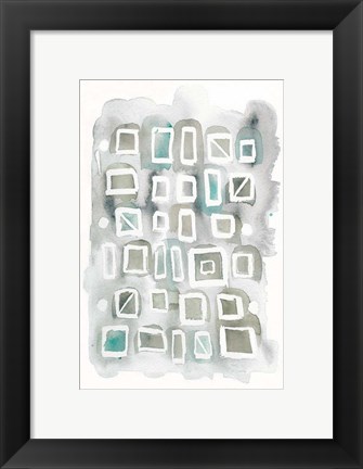 Framed Watercolor Squares Print