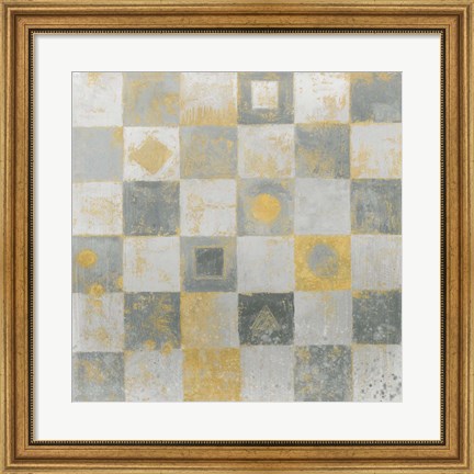 Framed Neutrality Abstract Gold Print