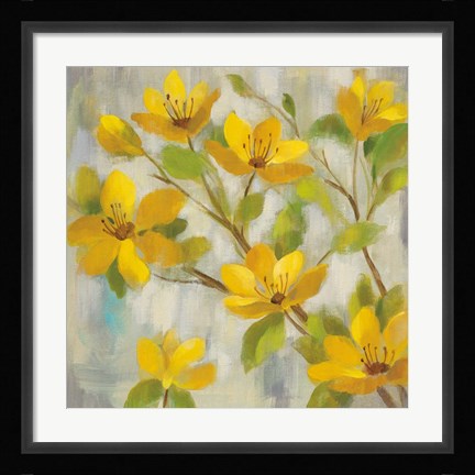 Framed Golden Bloom I Print