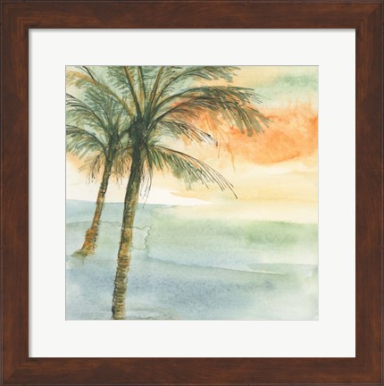 Framed Island Sunset I Print