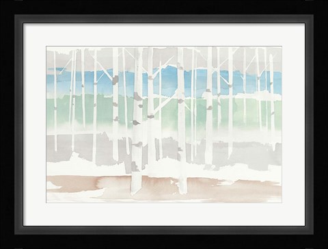 Framed Springlake Aspens Green Print