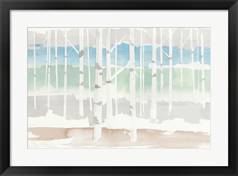 Framed Springlake Aspens Green Print