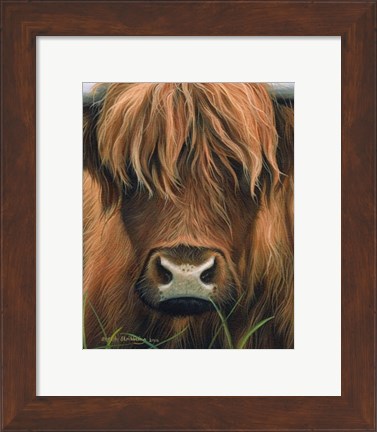 Framed Cow Portrait Print