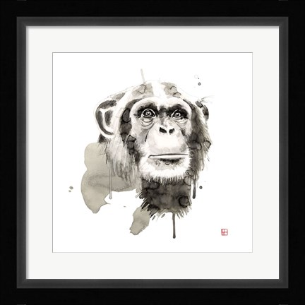 Framed Chimp Print