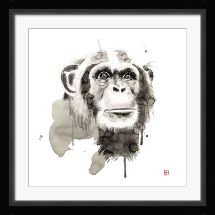 Framed Chimp Print