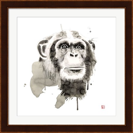 Framed Chimp Print