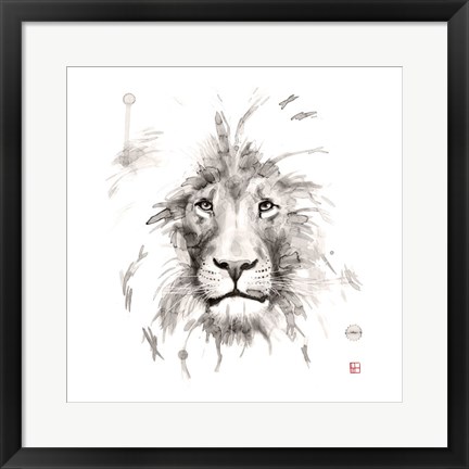 Framed Lion Print