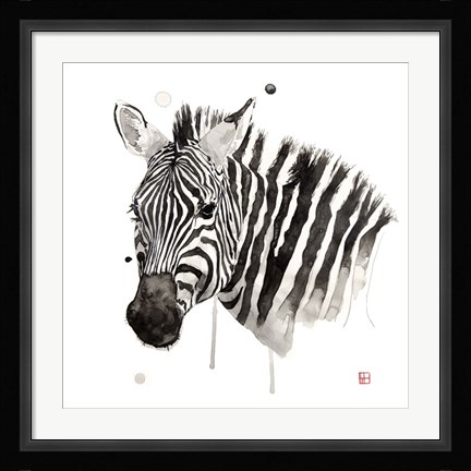 Framed Zebra II Print