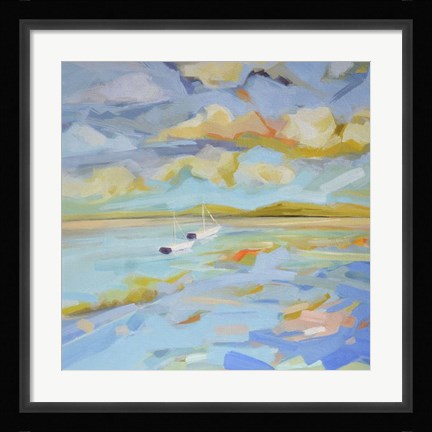 Framed Seascape Triptych (left) Print