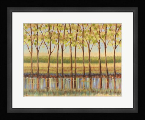 Framed Reflections Along the River Print