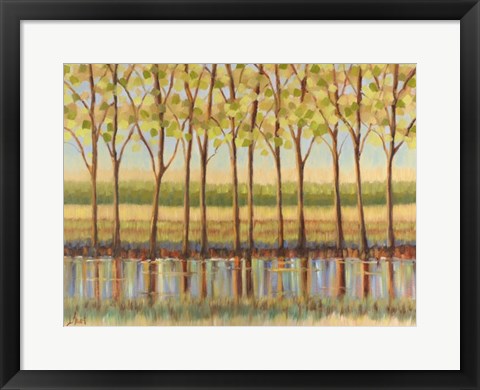 Framed Reflections Along the River Print