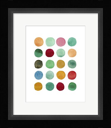 Framed Series Colored Dots No. I Print