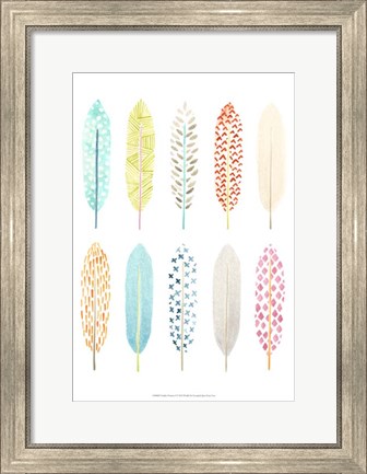 Framed Feather Patterns I Print