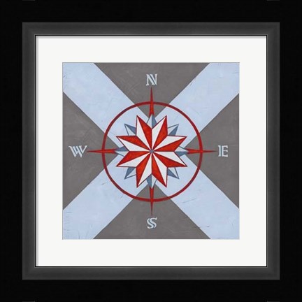 Framed Nautical Graphic I Print