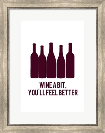 Framed Wine Sentiment I Print