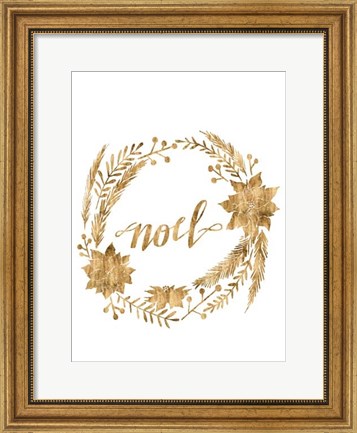 Framed Golden Christmas IV Print