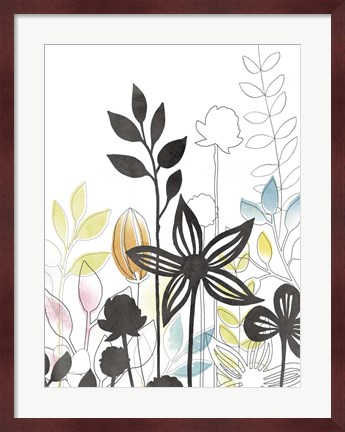 Framed Sketchbook Garden III Print