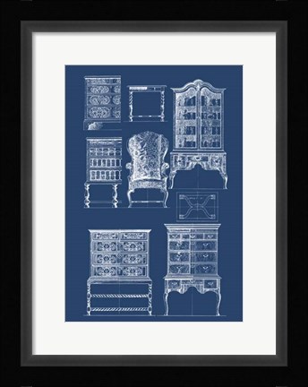 Framed Furniture Blueprint II Print
