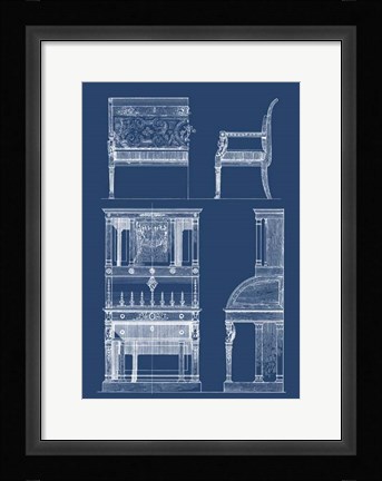 Framed Furniture Blueprint III Print