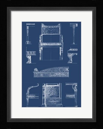 Framed Furniture Blueprint IV Print
