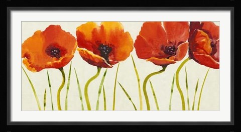 Framed Row of Tulips II Print