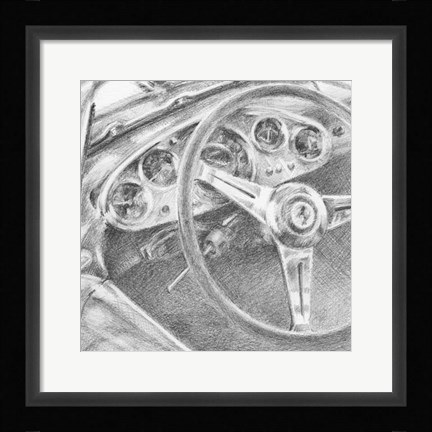 Framed Behind the Wheel I Print